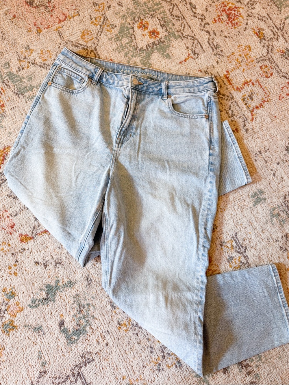 American Eagle Outfitters Light Blue High-Rise Strigid Jeans